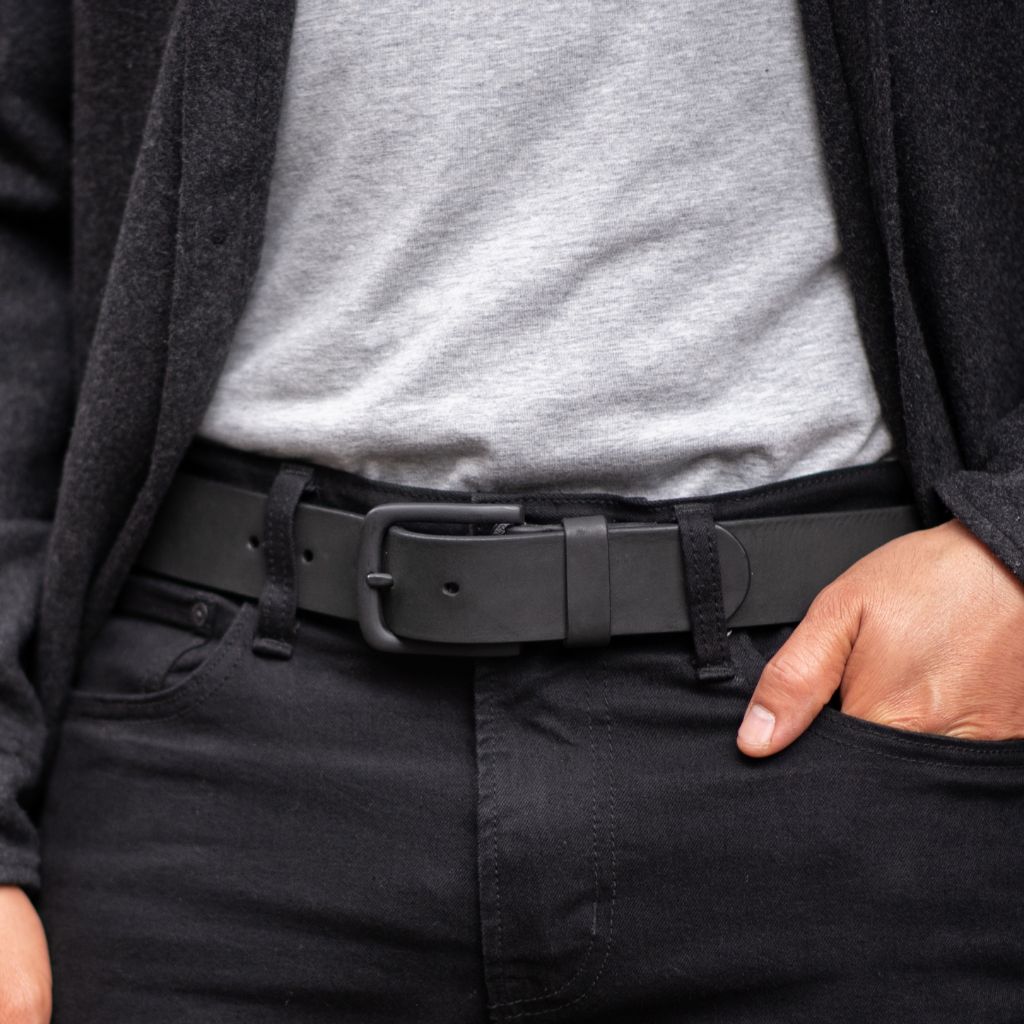 Men's Heritage Leather Belt | Black Matte - Image 4
