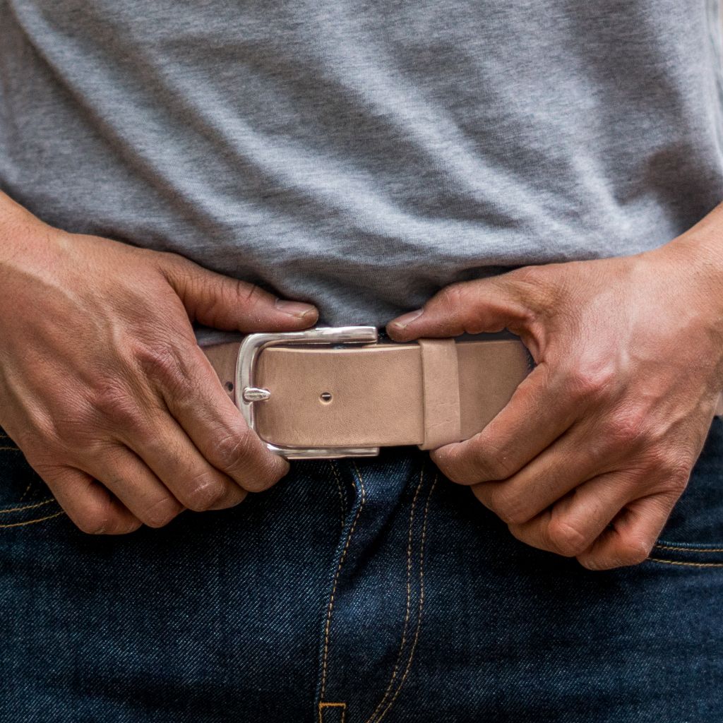 Men's Heritage Leather Belt | Natural Vachetta - Image 5