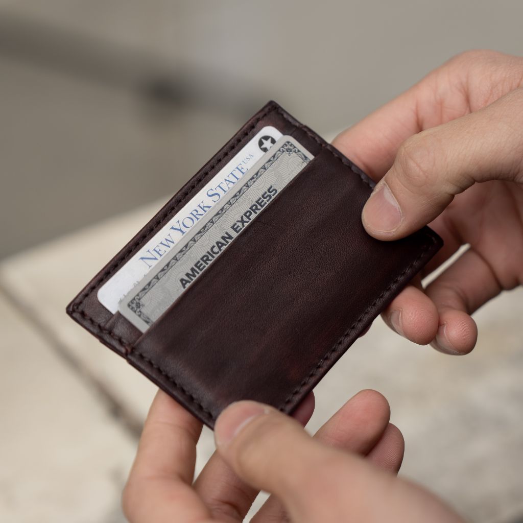 Leather Card Holder | Brown - Image 5