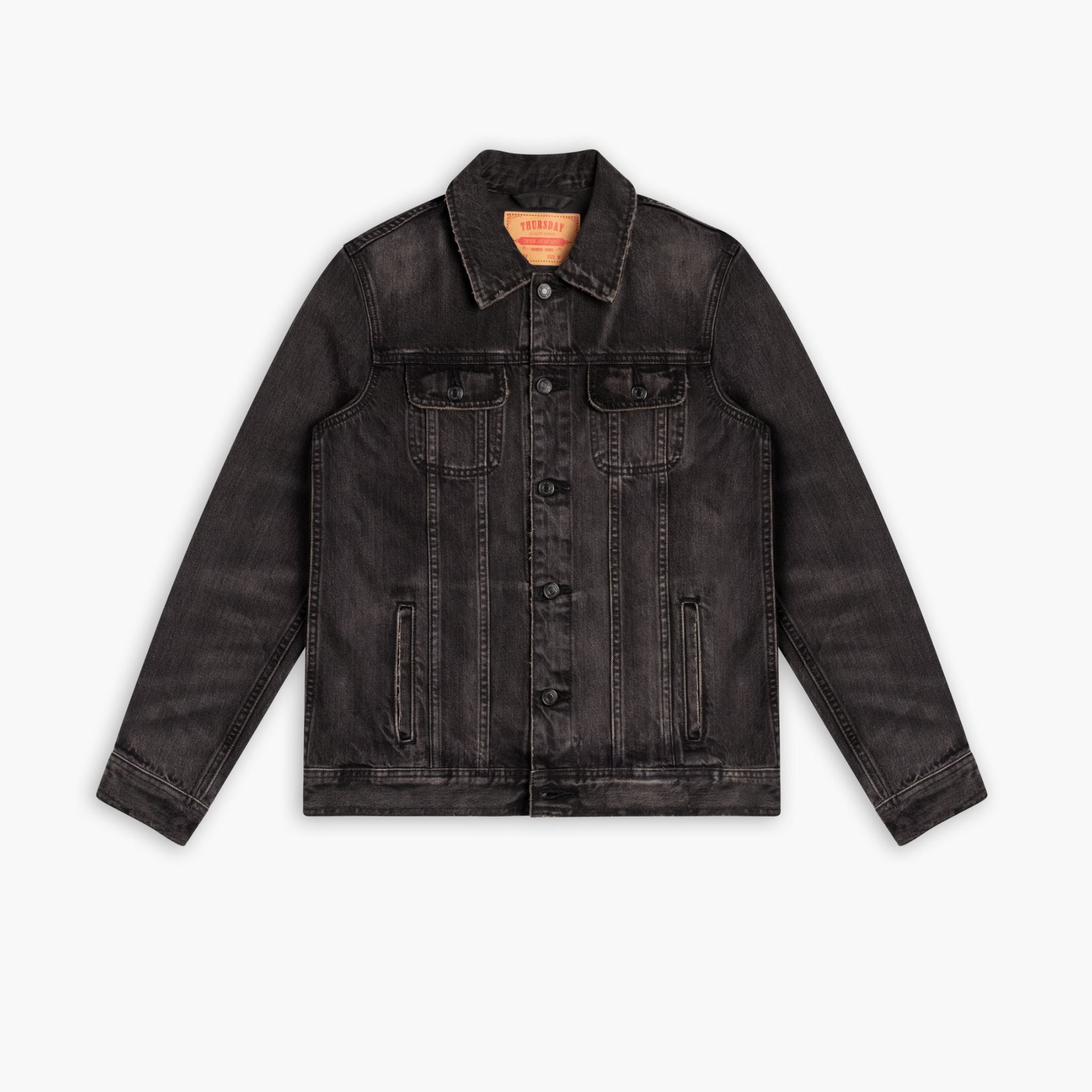 Denim Trucker Jacket | Faded Black - Image 4