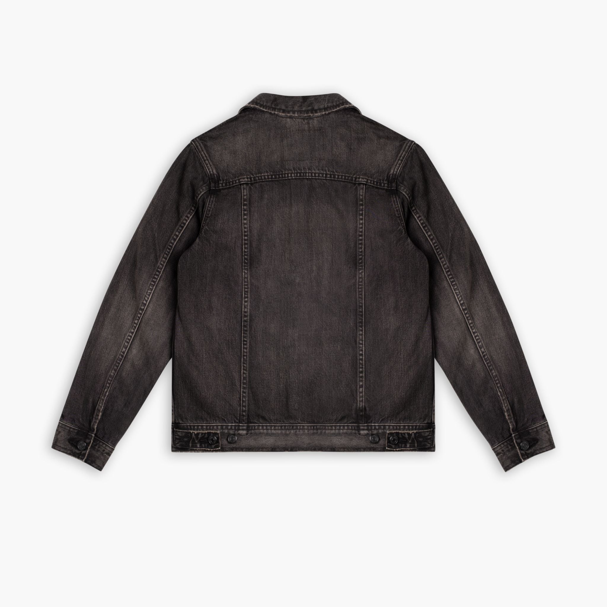Denim Trucker Jacket | Faded Black - Image 6