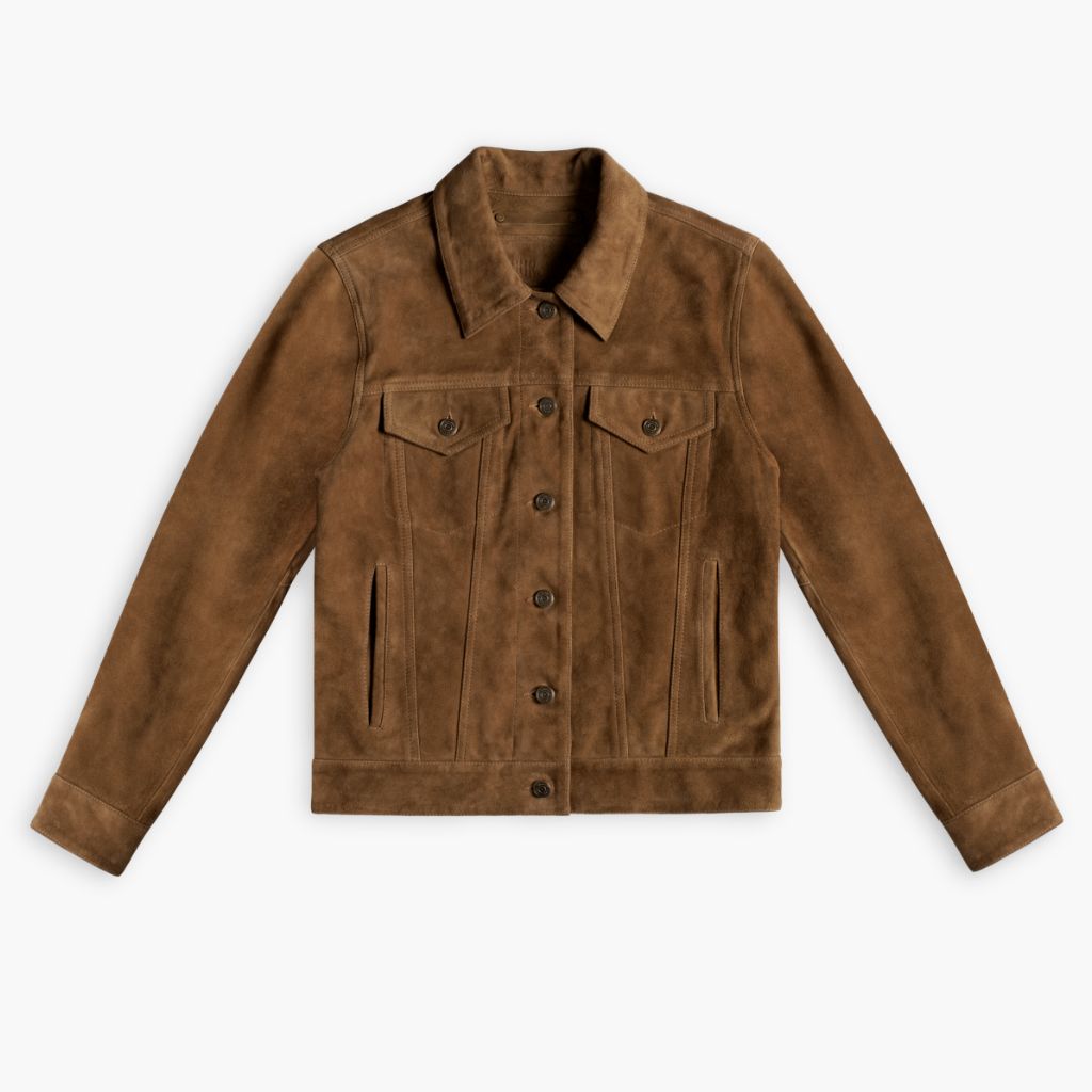 Suede Trucker Jacket | Dusty - Image 4