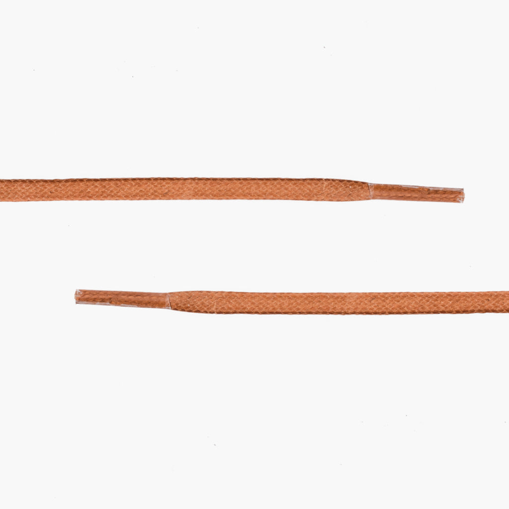 Flat Waxed Cotton Laces | Rust - Image 2